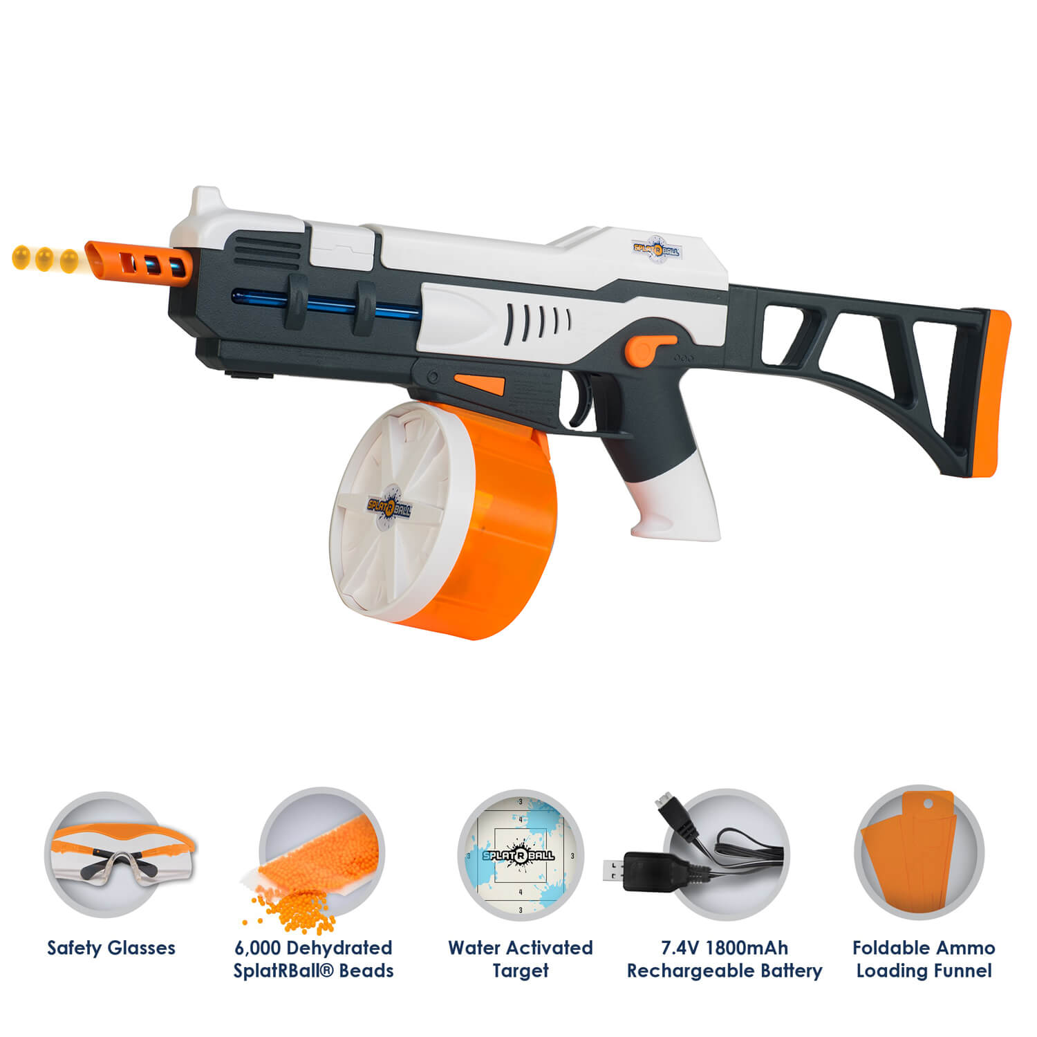 SRB1200 Full Auto Rechargeable Soft Water Bead Gell Ball Blaster Kit