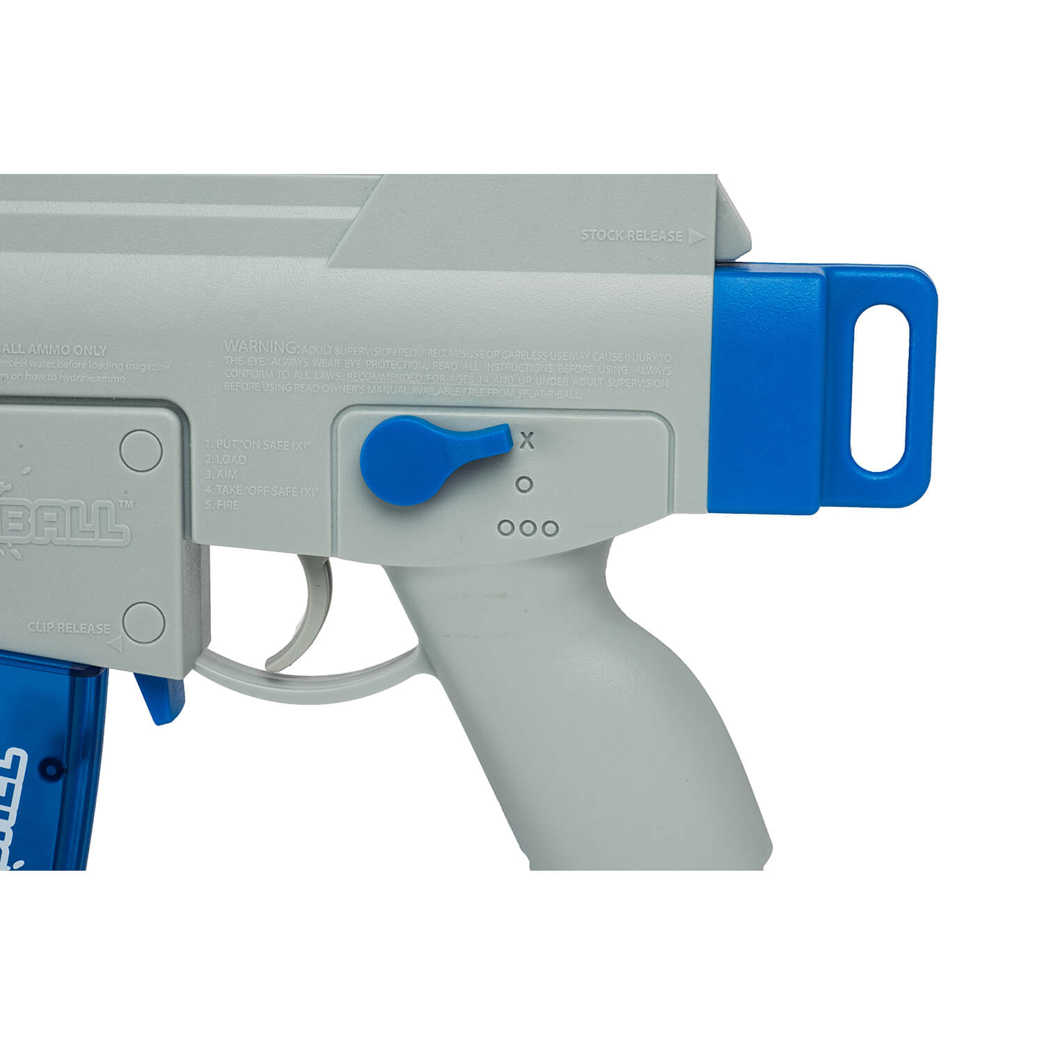 Large Gel Ball Blaster with Drum & Mag, Automatic and Manual Splatter  Blaster, Electric Splat Blaster (Blue)