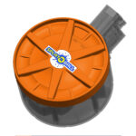 Gel Blaster Magazine 800 round drum orange