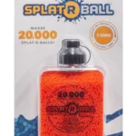 Front View of Packaging for SplatrBall 20000 7.5MM Dehydrated Rounds Orange