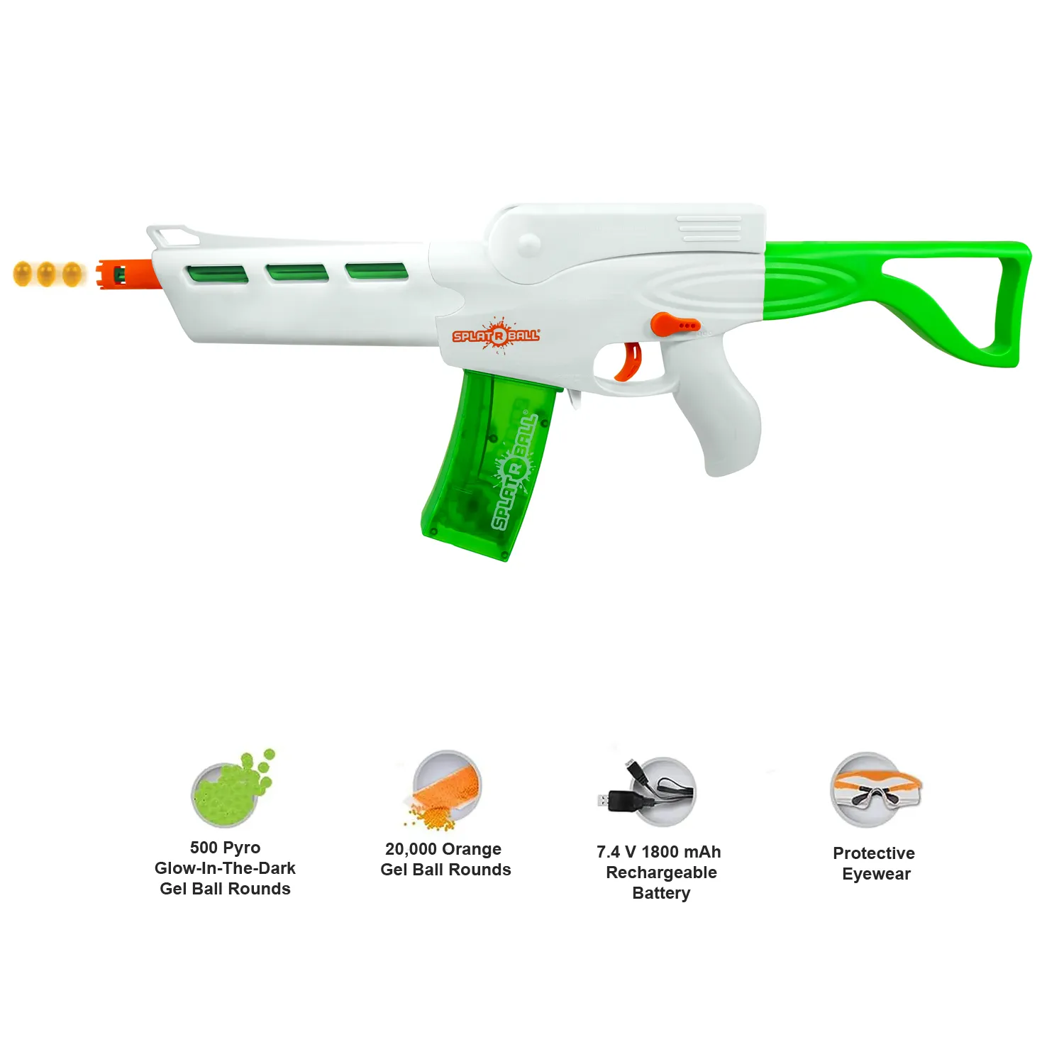 SRB800 PYRO Gel Ball Blaster Full Auto Glow-in-the-dark SRB800 PYRO Gel Ball Blaster Full Auto Glow-in-the-dark
