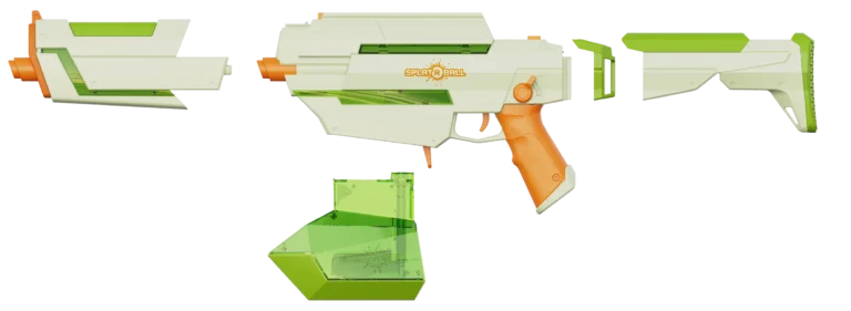 Modular SRB1300 SkyGlow Blaster with Removable Stock and Barrel