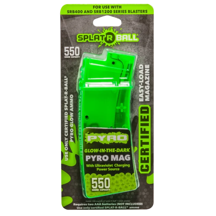 Front View of Packaging for Pyro Water Blaster Magazine 550 Round 950902